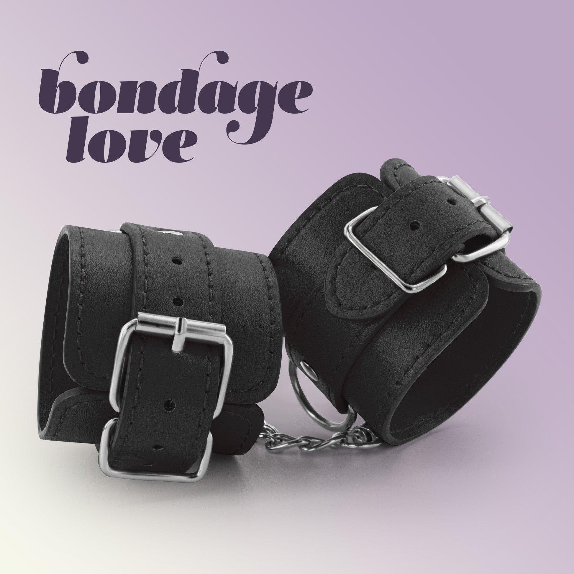 Catuse BDSM din Piele Ecologica "Bondage Love", Eleganta si Control in Momentele Intime, Crushious, Negru - Amoroso