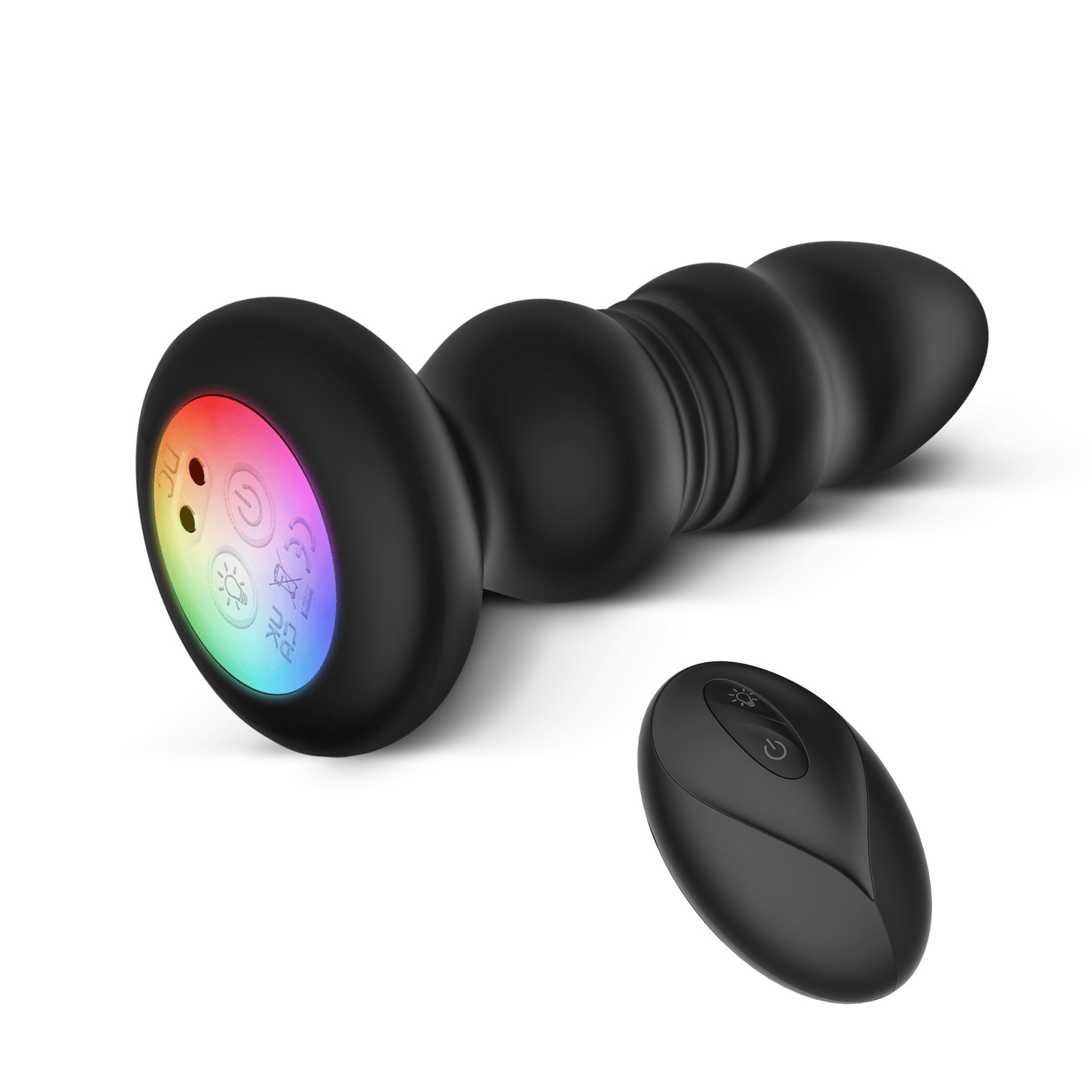 Plug Anal cu LED RGB, cu Telecomanda, Experiente Unice, Crushious Australis, Multicolor - Amoroso