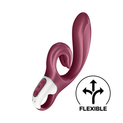 Vibrator Iepure cu Stimulare Duala, Placeri Supreme, Satisfyer, Rosu - Amoroso