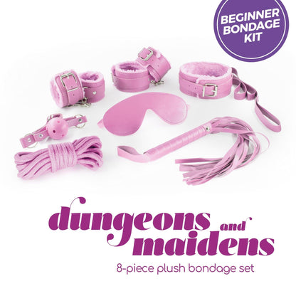 Kit Bondage 8 Piese Dungeons & Maidens, pentru Aventuri BDSM Complete, Crushious, Roz - Amoroso