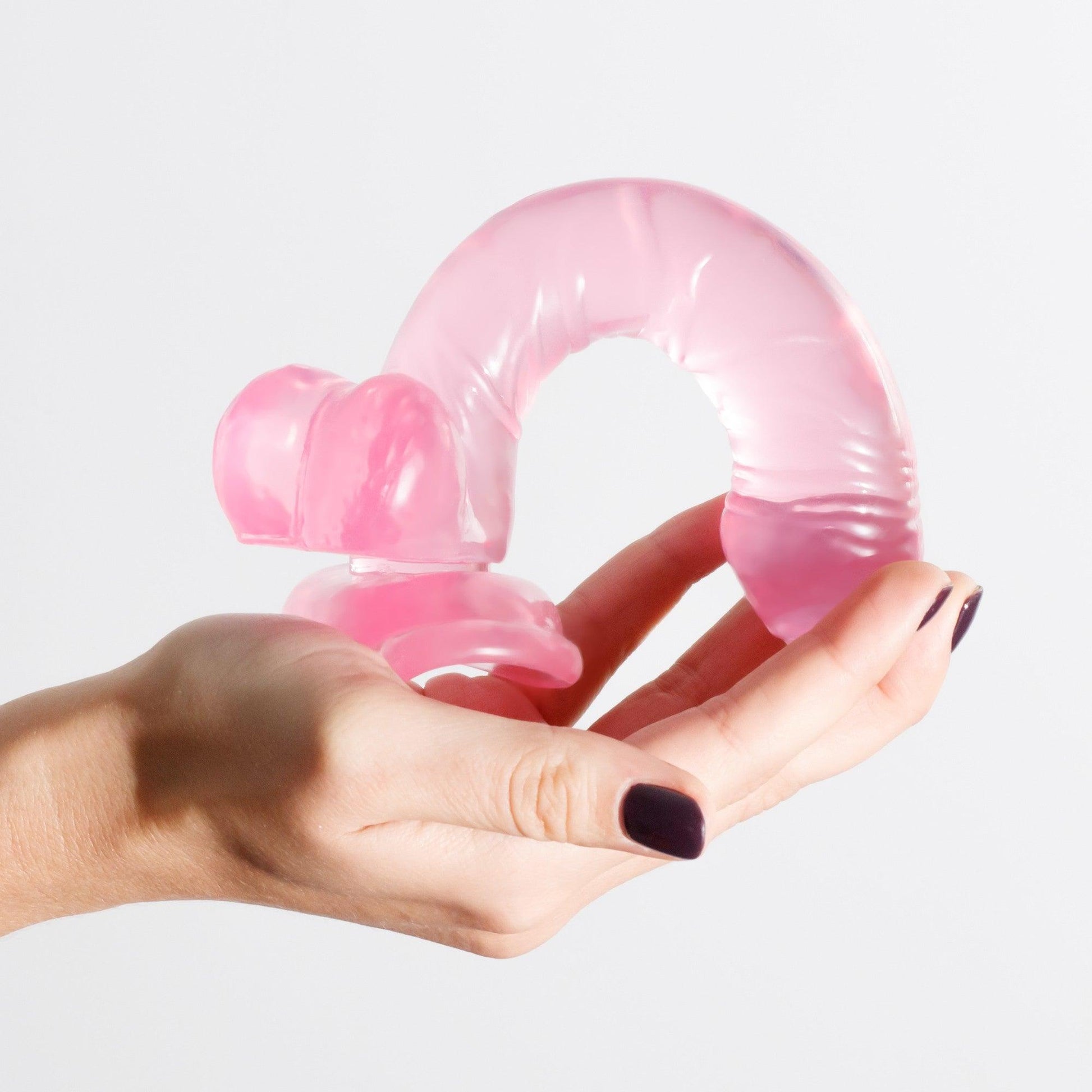 Dildo Ultra-Flexibil cu Ventuza pentru Placere Maxima, Crushious Hudini, Roz - Amoroso
