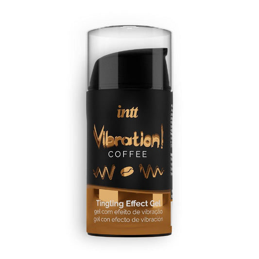Gel Stimulator cu Efect de Vibratie si Aroma de Cafea, Unisex, pentru Placere Intensa, INTT, 15ml - Amoroso