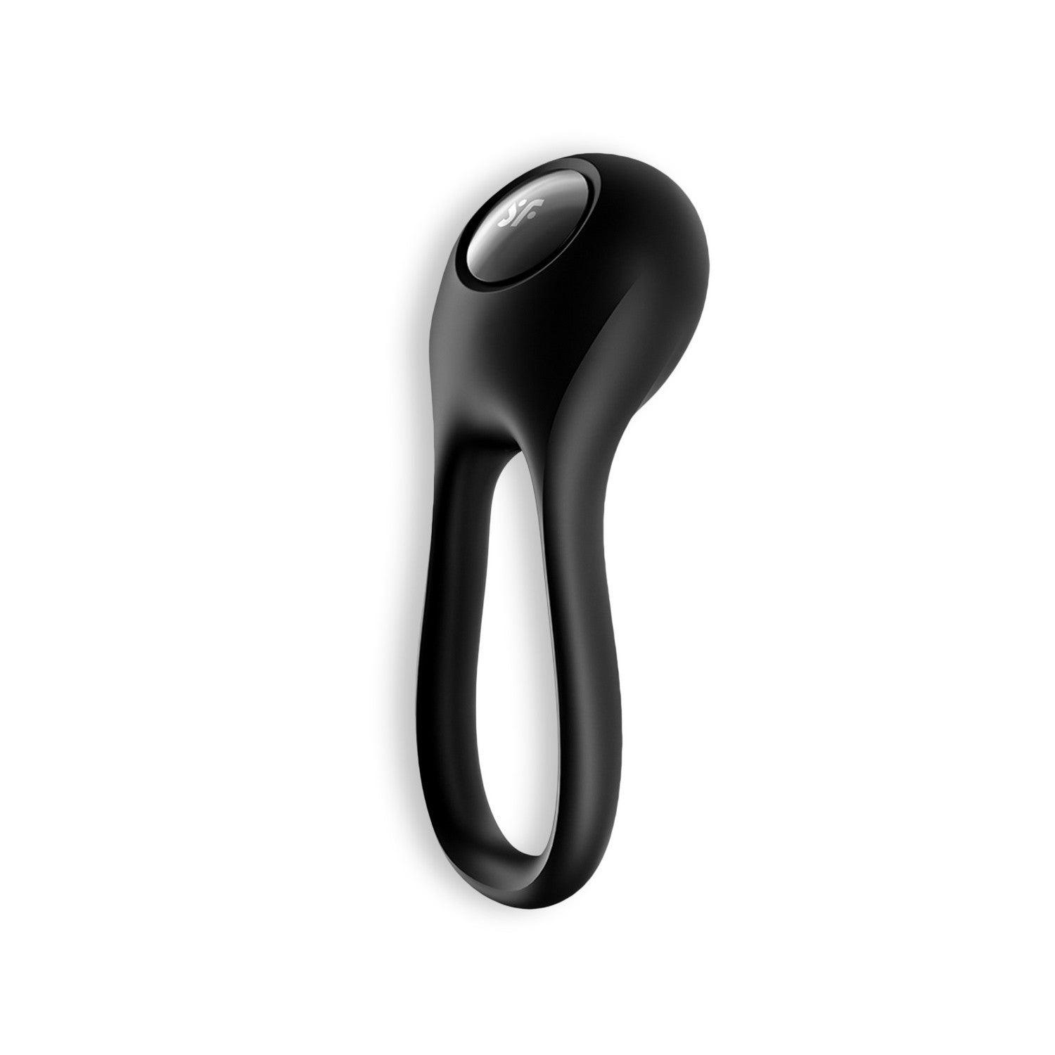 Inel Vibrator Majestic Duo Elegant, pentru Placeri Incomparabile, Satisfyer, Negru - Amoroso