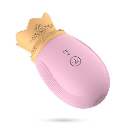 Stimulator Clitoral Regal, cu 10 Moduri de Vibratie, Crushious Monarch, Roz - Amoroso